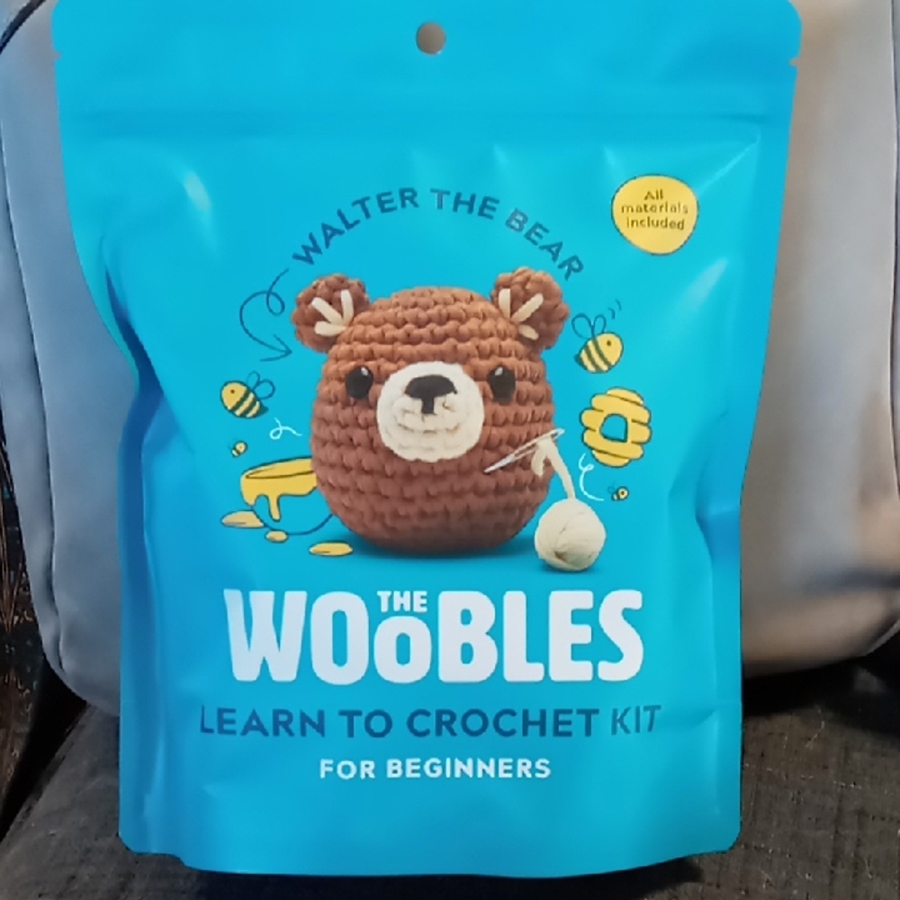 Crochet Kit - Walter the Bear - Blue